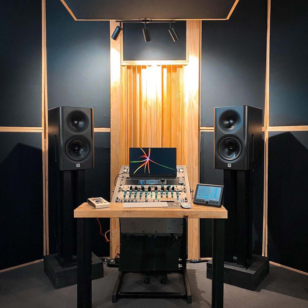 Producer working in a studio